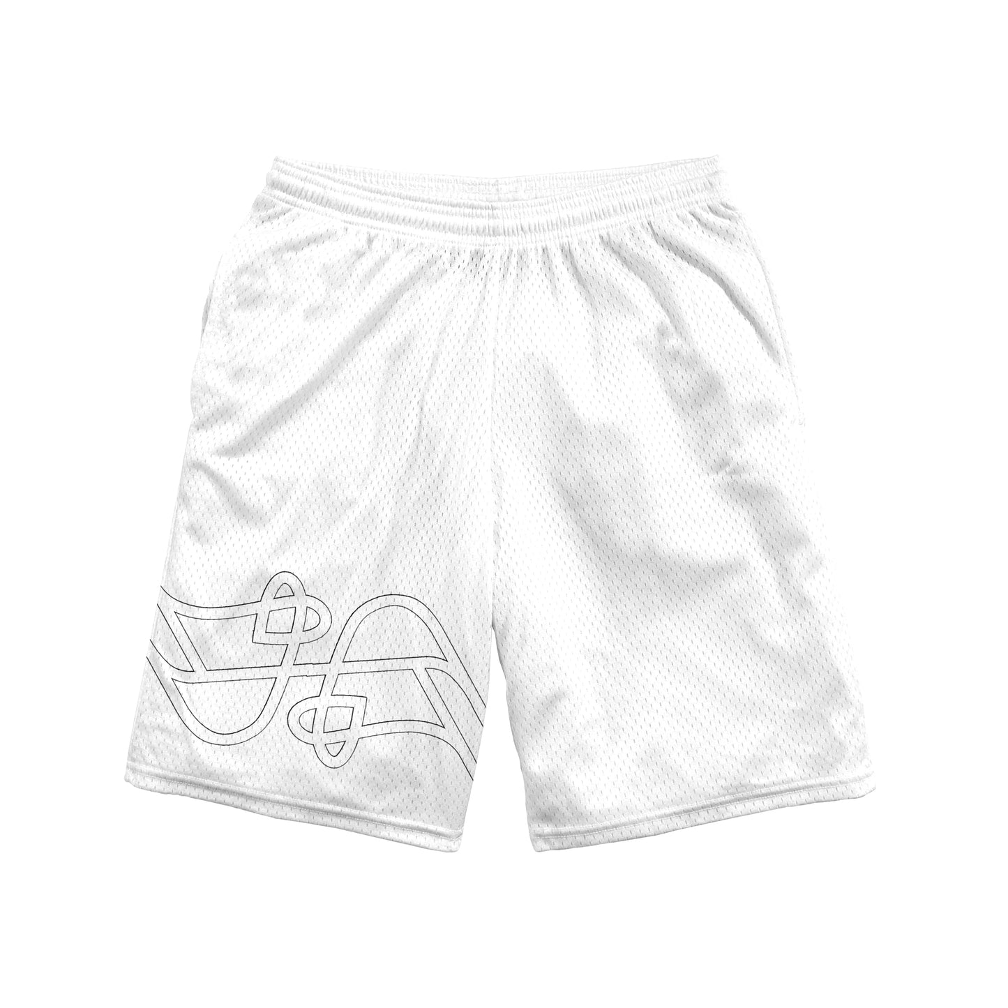 'Le Deux' Mesh Shorts- White
